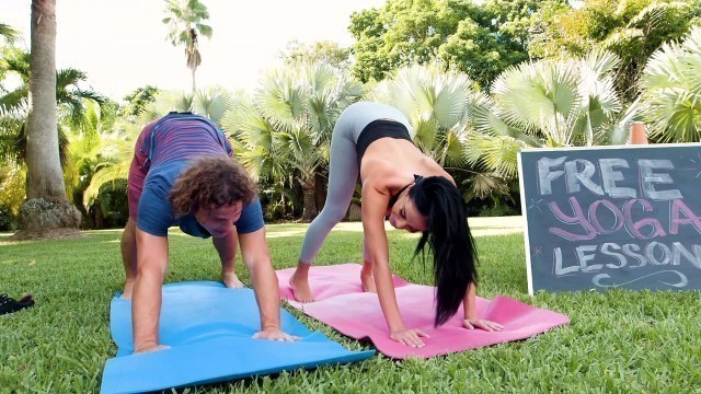 Latina Victoria June does yoga exercises outdoors - Porn Movies - 3Movs