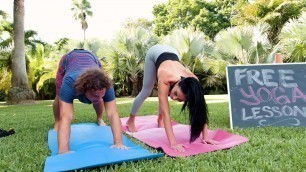 Latina Victoria June does yoga exercises outdoors - Porn Movies - 3Movs